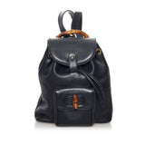 Gucci Bamboo Drawstring Leather Backpack (34142)