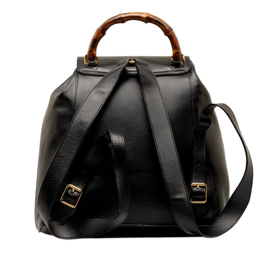 Gucci Bamboo Drawstring Leather Backpack (b7jhdk)