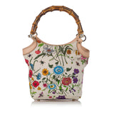 Gucci Bamboo Flora Canvas Handbag (31128)