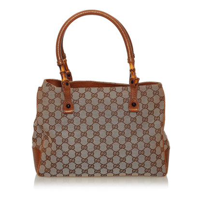 Gucci Bamboo GG Canvas Handbag (33647)