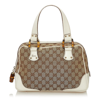 Gucci Bamboo GG Canvas Handbag (34529)