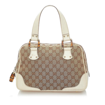 Gucci Bamboo GG Canvas Handbag (34689)