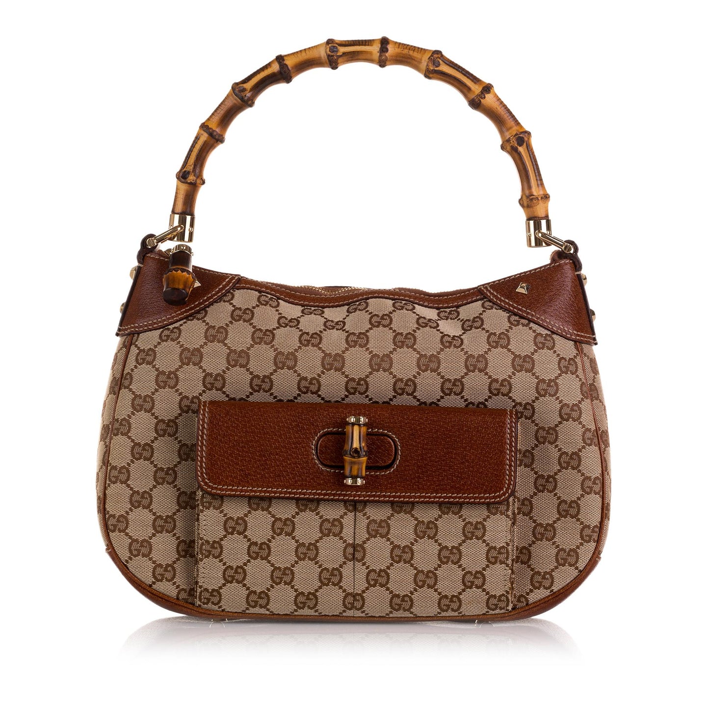 Gucci Bamboo GG Canvas Handbag (CCTUmU)
