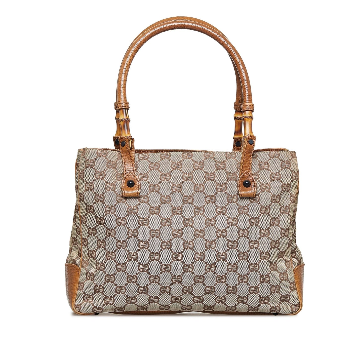 Gucci Bamboo GG Canvas Handbag (uWy0rY)