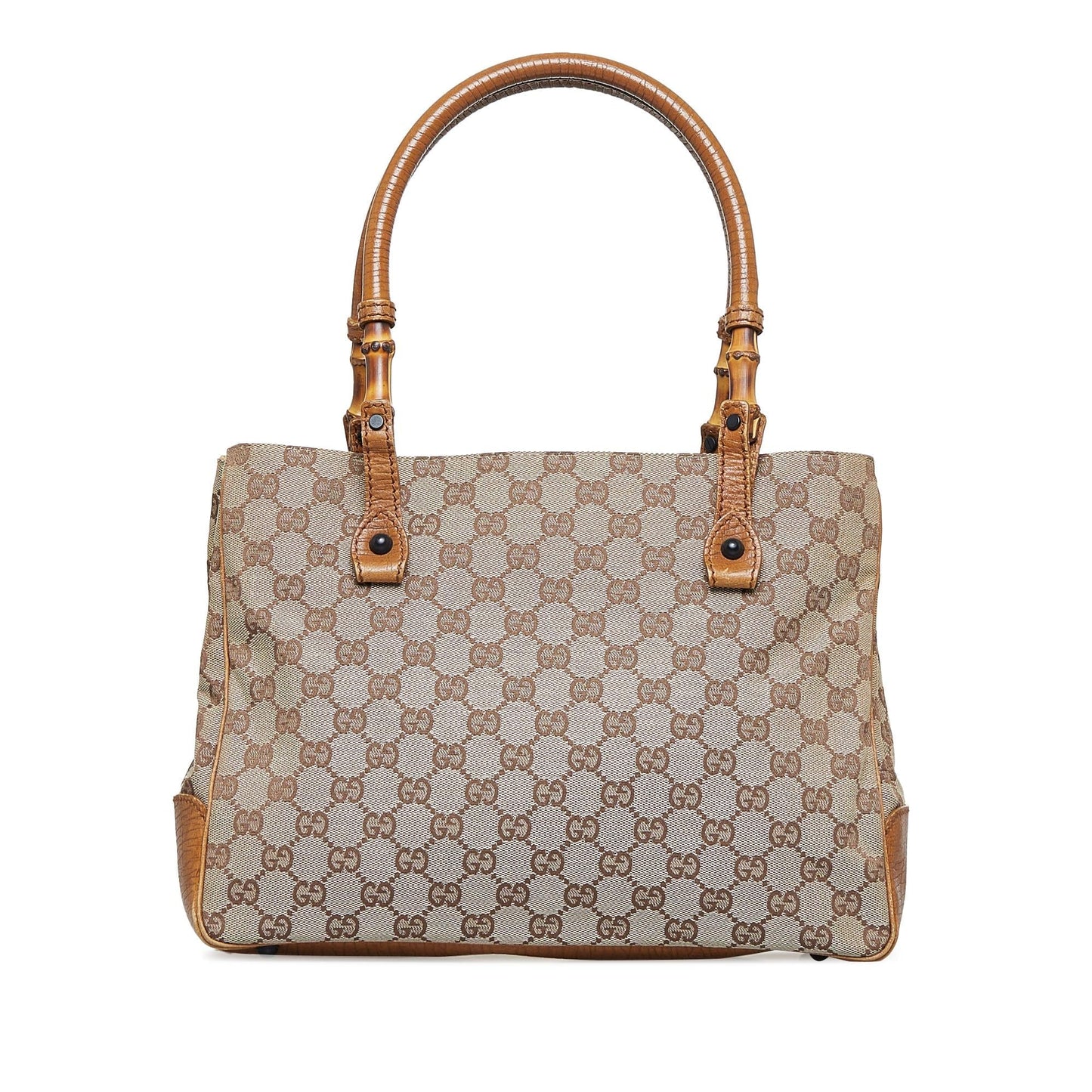 Gucci Bamboo GG Canvas Handbag (uWy0rY)