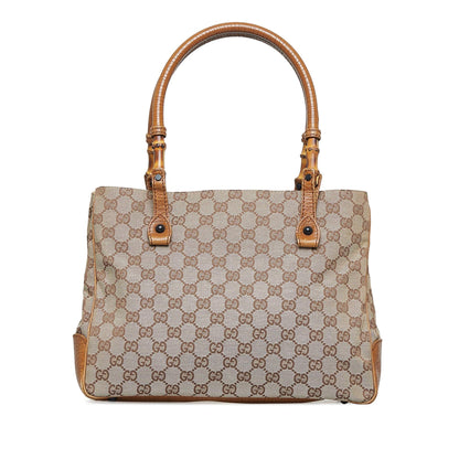 Gucci Bamboo GG Canvas Handbag (uWy0rY)
