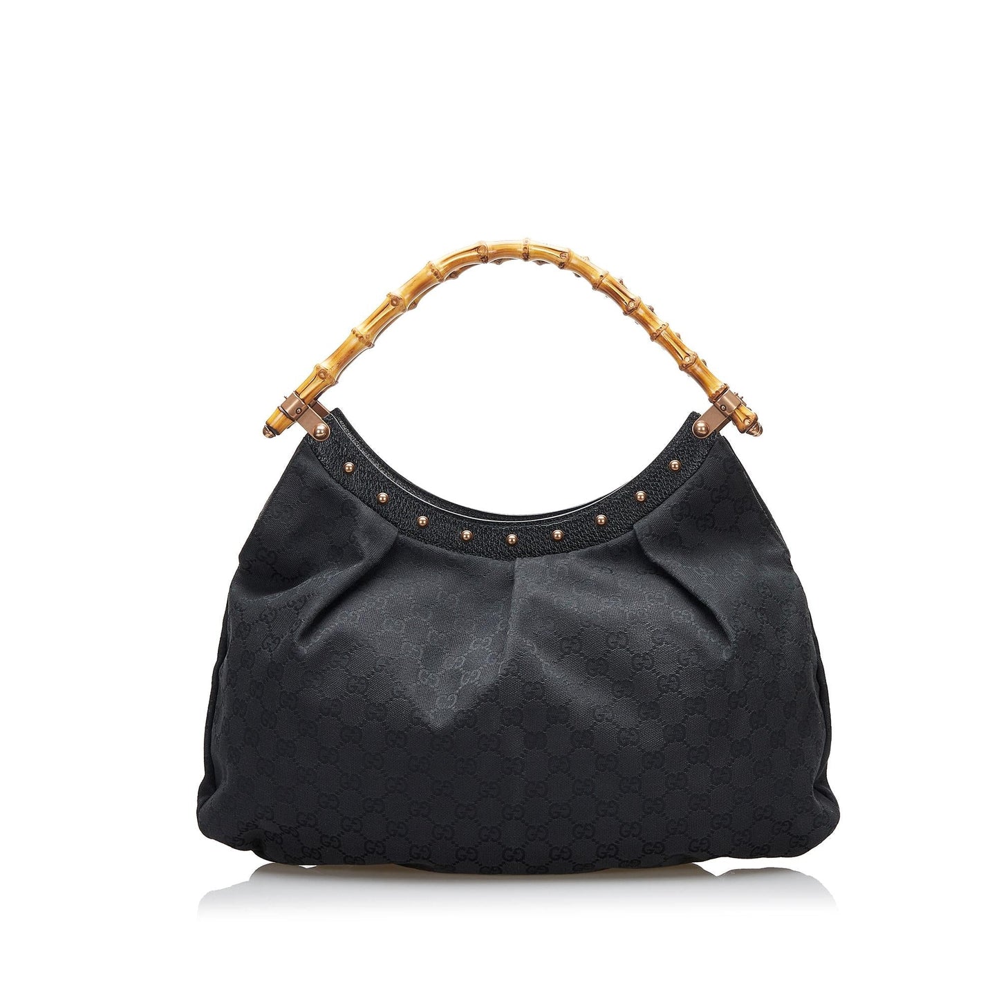 Gucci Bamboo GG Canvas Hobo Bag (yNeroE)