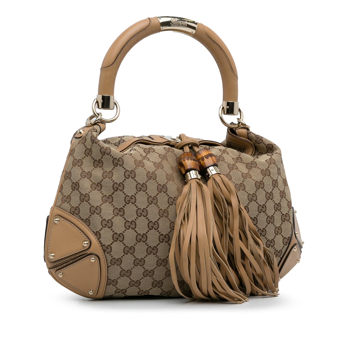 Gucci Bamboo GG Canvas Indy Hobo Bag (XsNWx4)