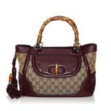 Gucci Bamboo GG Canvas Tassel Tote Bag (34793)