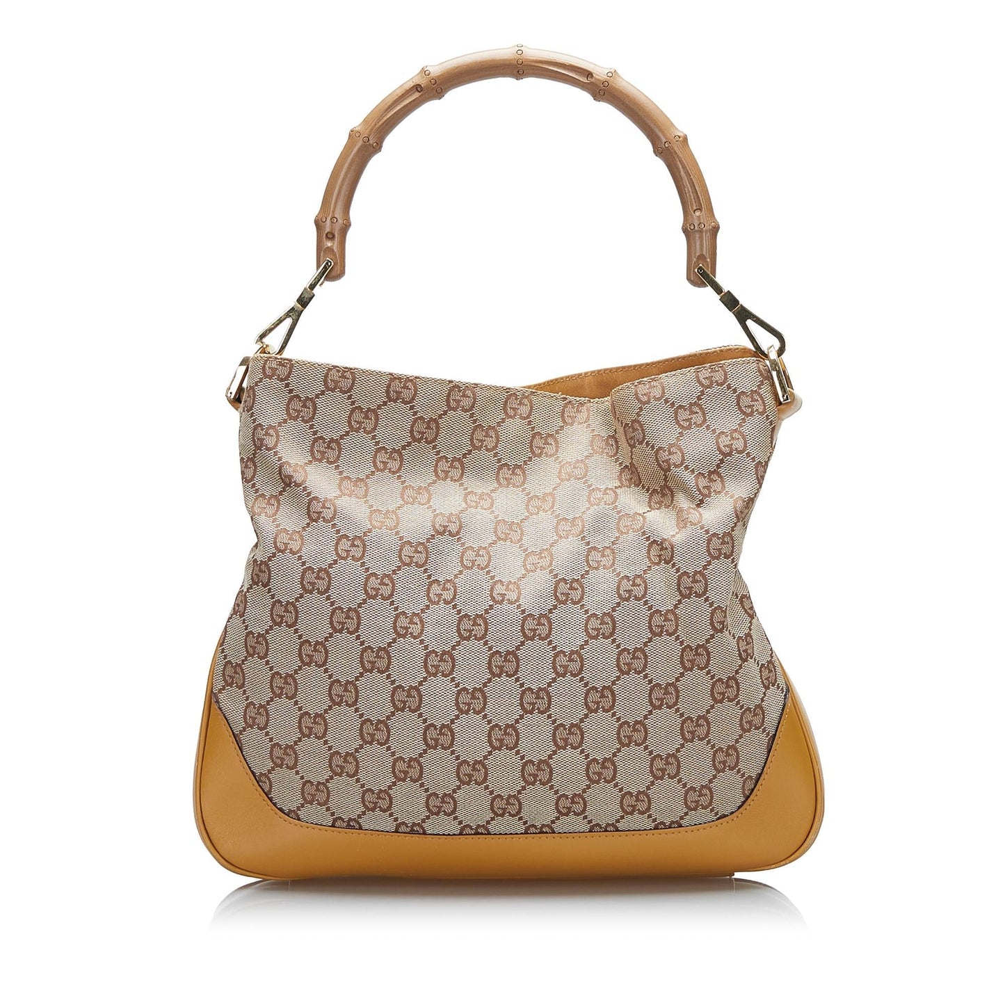 Gucci Bamboo GG Canvas Web Satchel (BEtU6T)