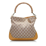 Gucci Bamboo GG Canvas Web Satchel (BEtU6T)