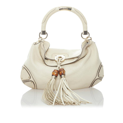 Gucci Bamboo Indy Leather Satchel (31888)