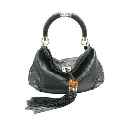 Gucci Bamboo Indy Leather Satchel (djoyCe)