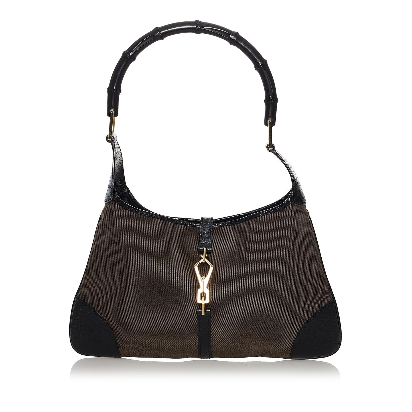 Gucci Bamboo Jackie Canvas Shoulder Bag (SHG-32753)