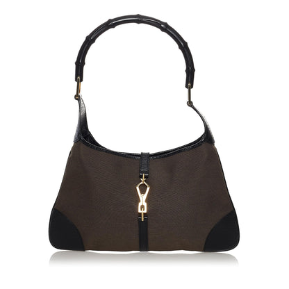 Gucci Bamboo Jackie Canvas Shoulder Bag (32753)
