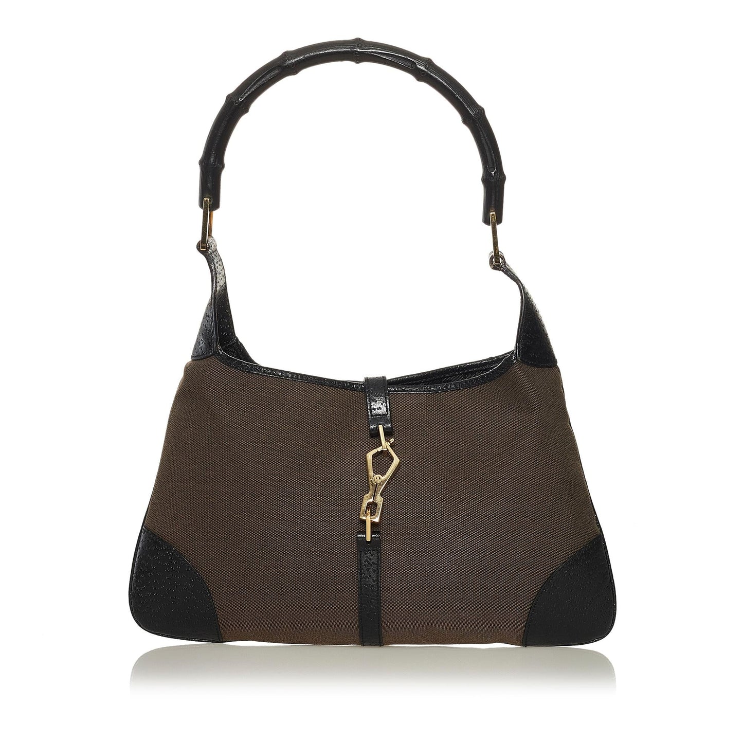 Gucci Bamboo Jackie Canvas Shoulder Bag (34844)