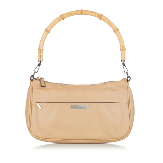 Gucci Bamboo Leather Baguette (23446)