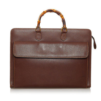 Gucci Bamboo Leather Briefcase (32849)