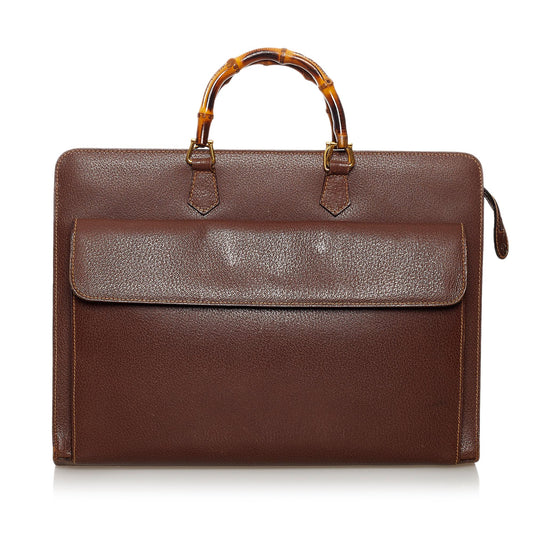 Gucci Bamboo Leather Briefcase (32849)