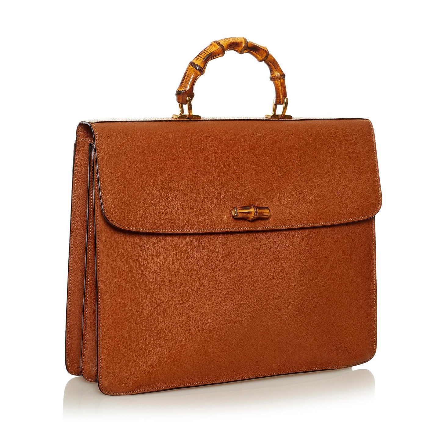 Gucci Bamboo Leather Business Bag (35046)