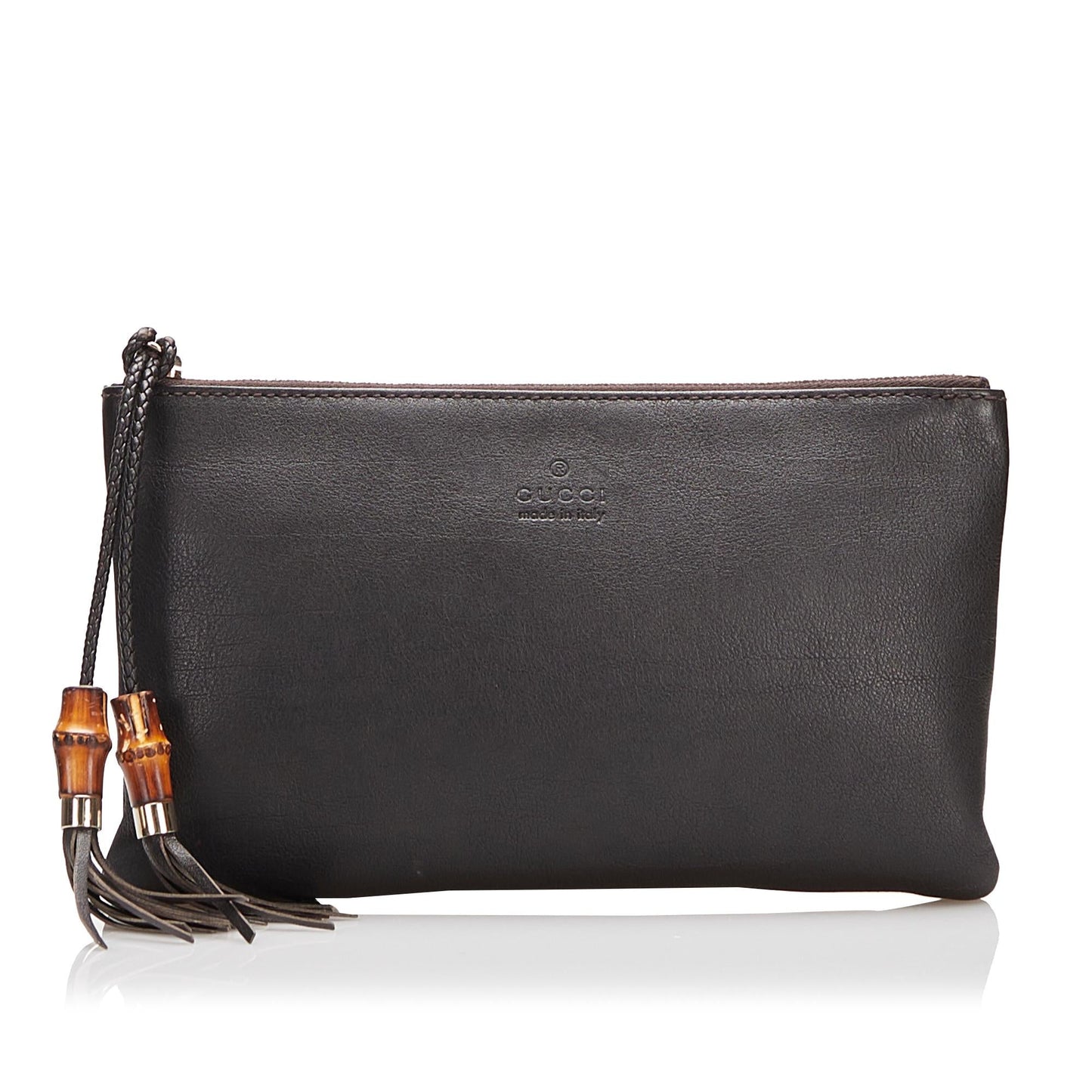 Gucci Bamboo Leather Clutch (q8nBjv)