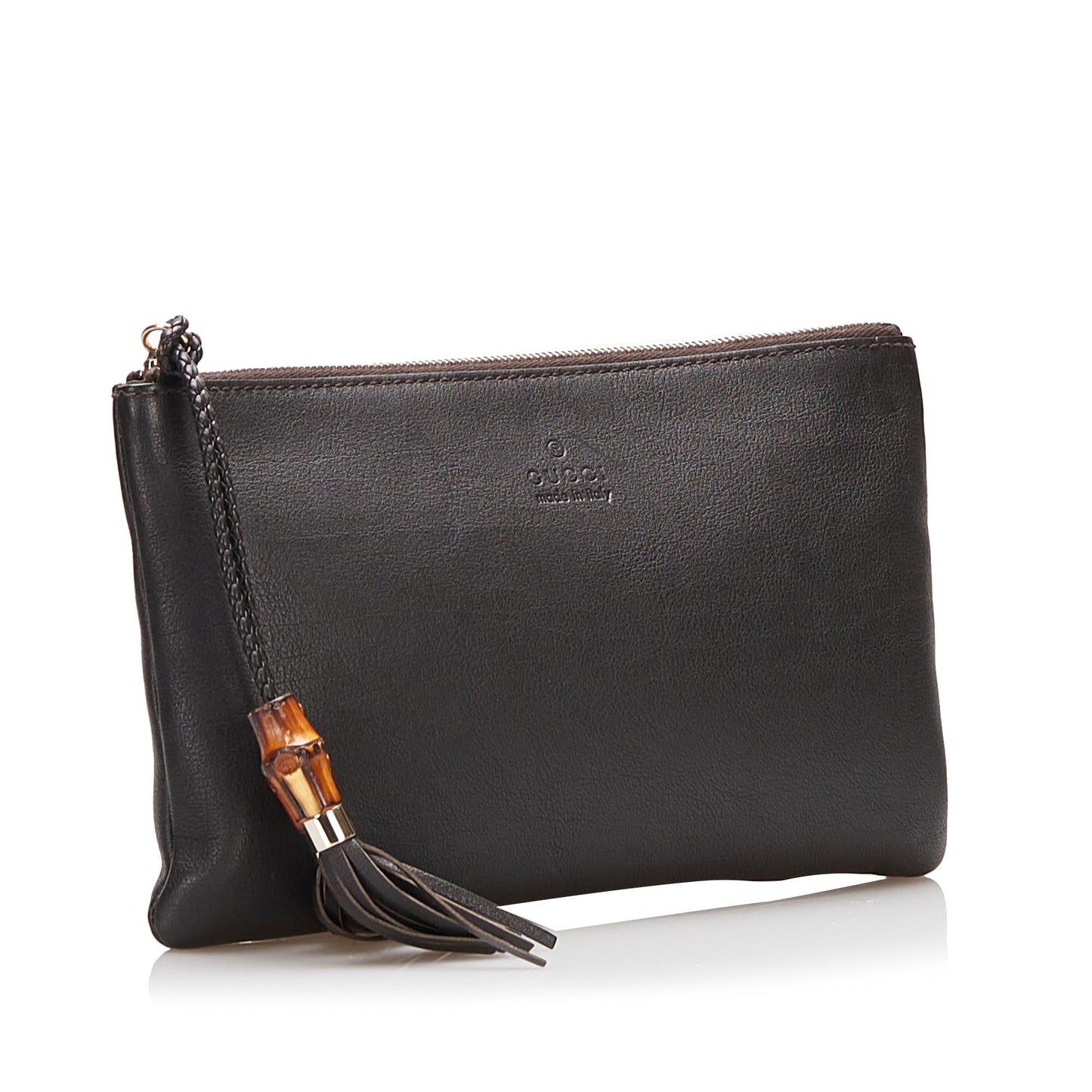 Gucci Bamboo Leather Clutch (q8nBjv)