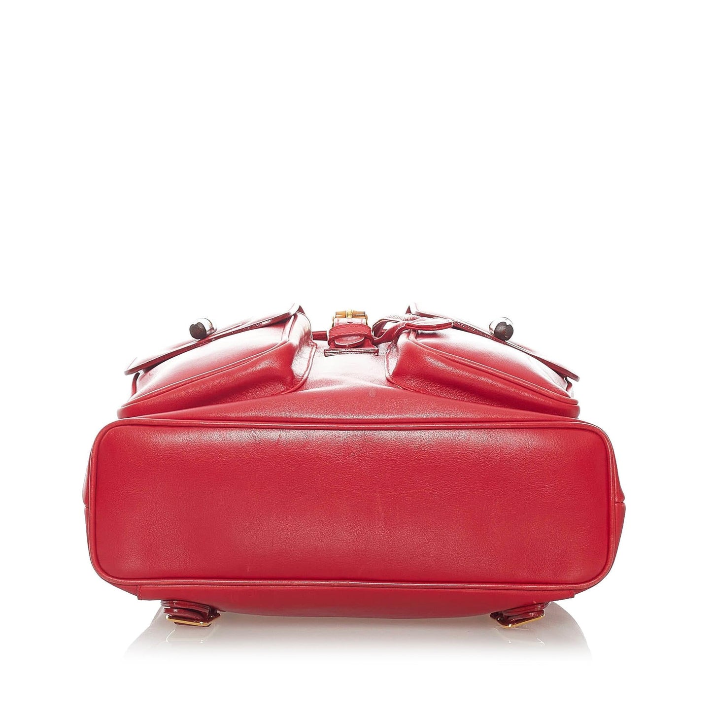 Gucci Bamboo Leather Drawstring Backpack (32864)