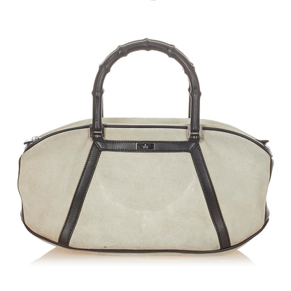 Gucci Bamboo Leather Handbag (32576)