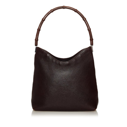 Gucci Bamboo Leather Shoulder Bag (SHG-28393)