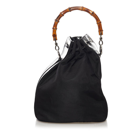 Gucci Bamboo Nylon Bucket Bag (31578)
