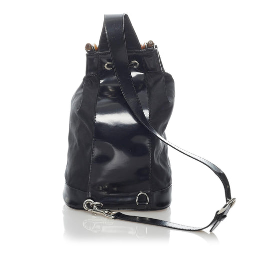 Gucci Bamboo Nylon Bucket Bag (37225)