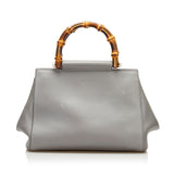Gucci Bamboo Nymphaea Leather Satchel (35575)