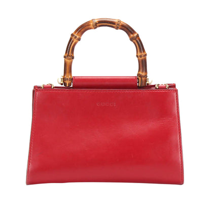 Gucci Bamboo Nymphaea Leather Satchel (bEqEts)