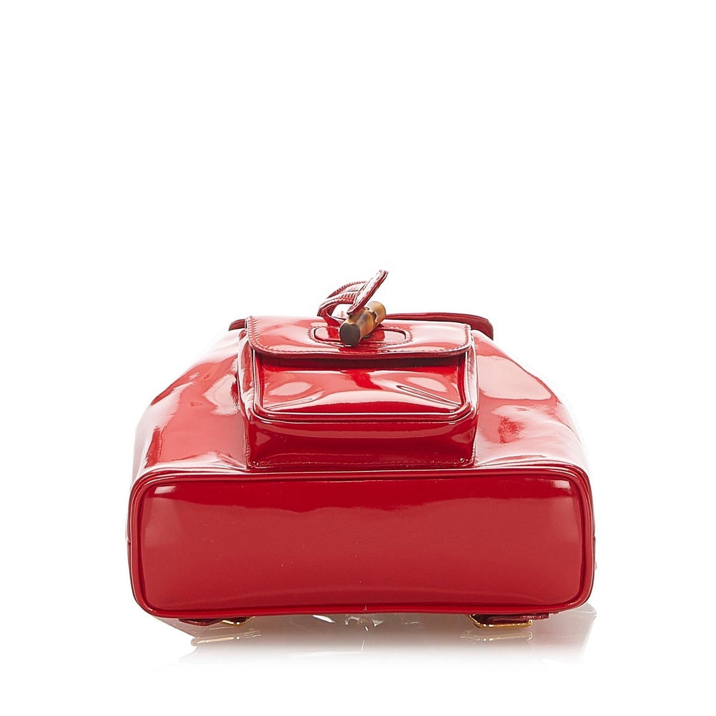 Gucci Bamboo Patent Leather Drawstring Backpack (22346)