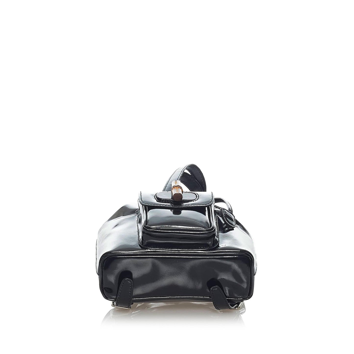 Gucci Bamboo Patent Leather Drawstring Backpack (33262)