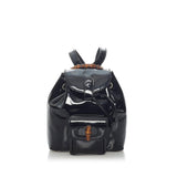 Gucci Bamboo Patent Leather Drawstring Backpack (33262)
