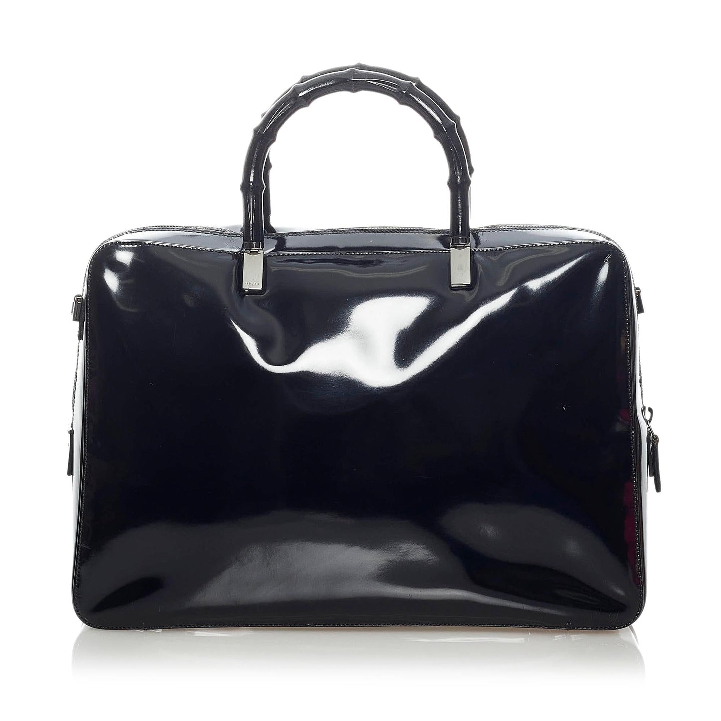 Gucci Bamboo Patent Leather Satchel (33474)
