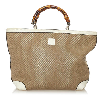 Gucci Bamboo Raffia Handbag (33155)