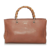 Gucci Bamboo Shopper Leather Handbag (SHG-29994)