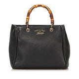 Gucci Bamboo Shopper Leather Handbag (35966)