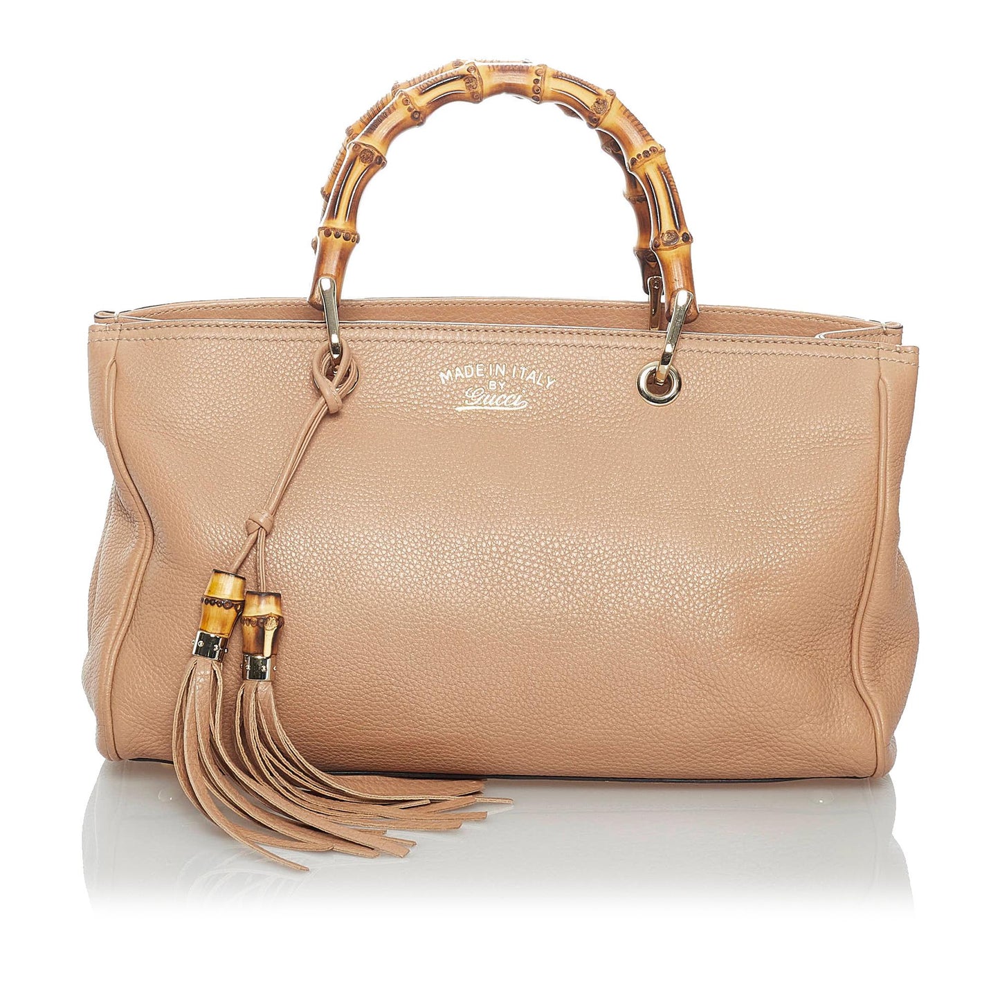 Gucci Bamboo Shopper Leather Satchel (30256)