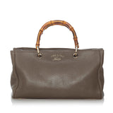 Gucci Bamboo Shopper Leather Satchel (30317)