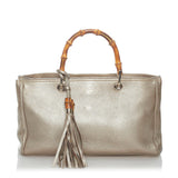 Gucci Bamboo Shopper Leather Satchel (31045)