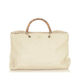 Gucci Bamboo Shopper Leather Satchel (32152)