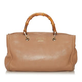 Gucci Bamboo Shopper Leather Satchel (33147)