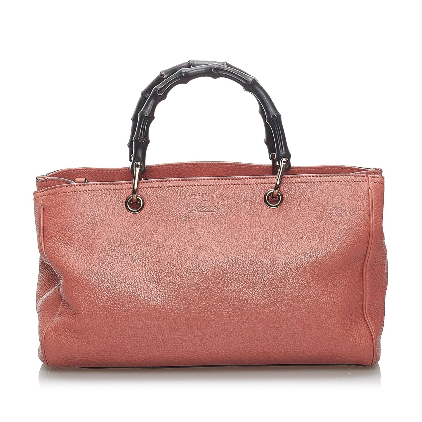 Gucci Bamboo Shopper Leather Satchel (34222)