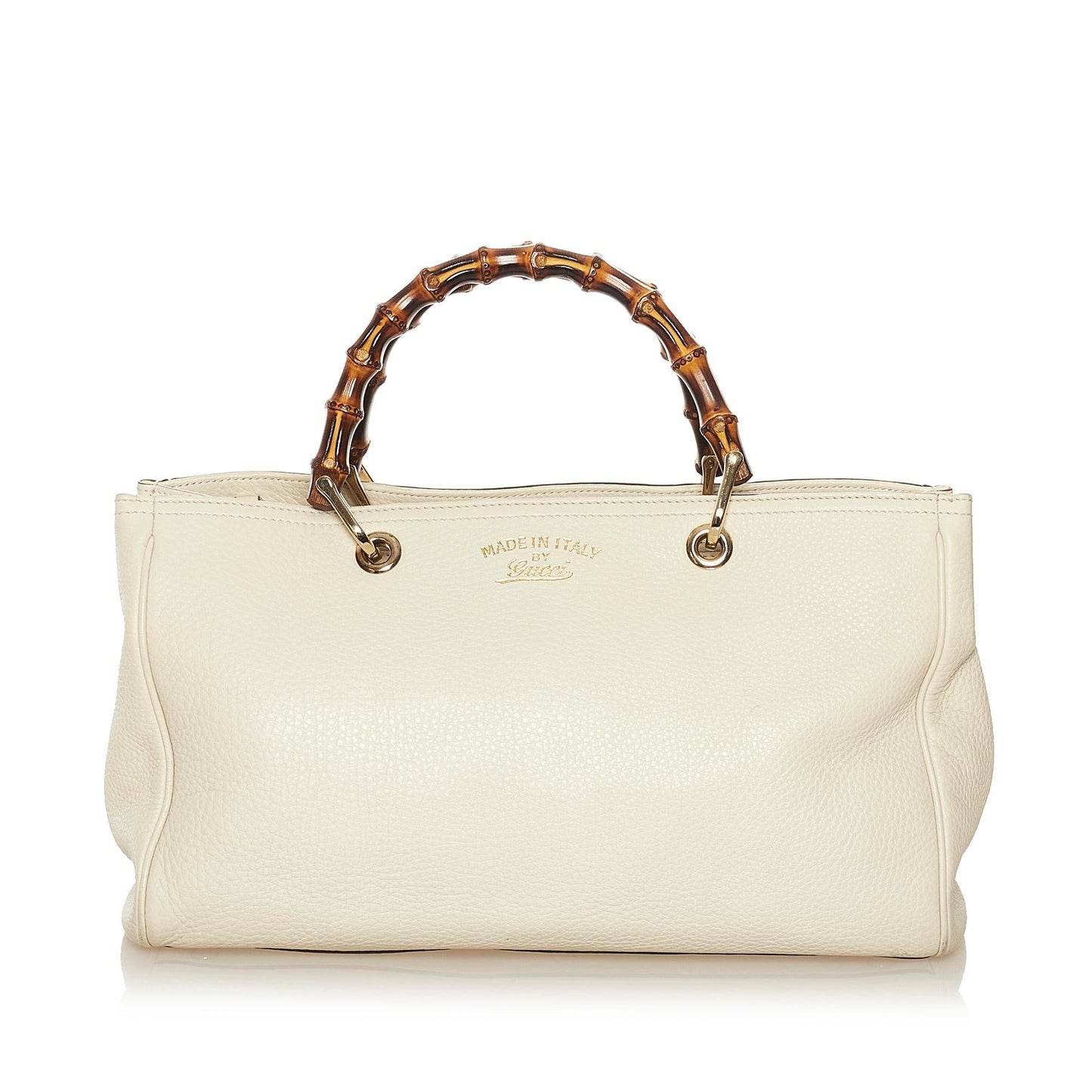 Gucci Bamboo Shopper Leather Satchel (34372)