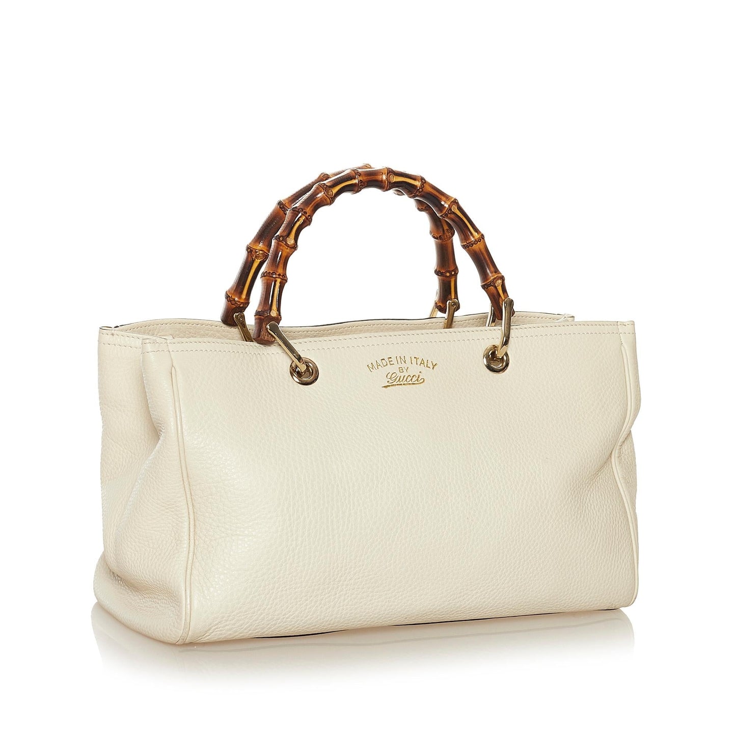 Gucci Bamboo Shopper Leather Satchel (34372)