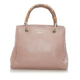 Gucci Bamboo Shopper Leather Satchel (34682)