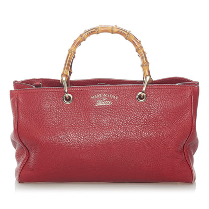 Gucci Bamboo Shopper Leather Satchel (37606)